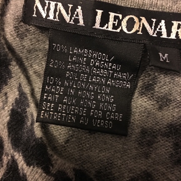 Lambswool/ Angora Cheetah Sweater - Picture 2 of 3